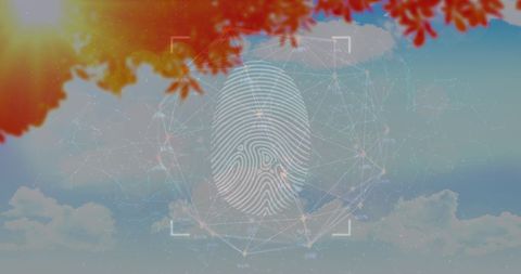 Bionic Fingerprint Security with Nature Landscape - Download Free Stock Images Pikwizard.com