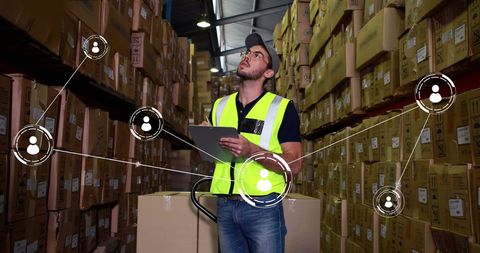 Warehouse worker introduces network technology for inventory management