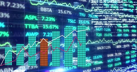 Dynamic Stock Market Analysis with Financial Data Visualization - Download Free Stock Images Pikwizard.com