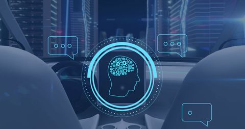 Futuristic Dashboard AI in Autonomous Vehicle