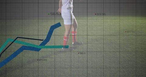 Soccer Performance and Analytics Concept on Grass Field