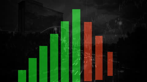 Dynamic Cityscape with Data Analysis Overlay