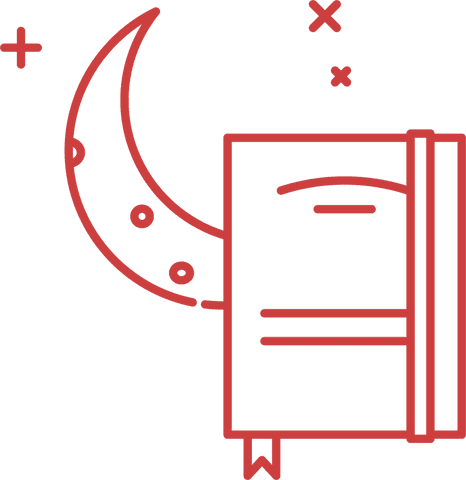 transparent bed and moon illustration on red theme - Download Free Stock Videos Pikwizard.com