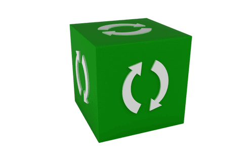 green cube with white circular arrows and transparent background - Download Free Stock Videos Pikwizard.com
