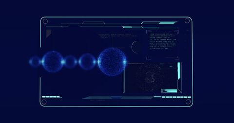 Digital Interface with Futuristic Baubles and Data Flow - Download Free Stock Images Pikwizard.com