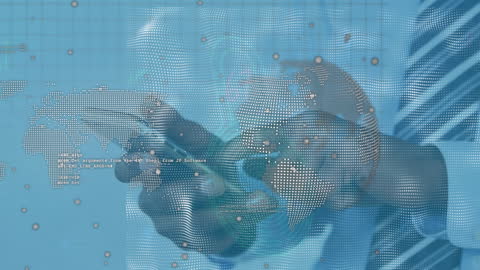 Futuristic Technology and Global Connectivity Visualization