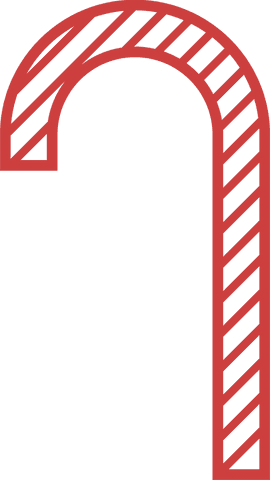 festive red candy cane on transparent background - Download Free Stock Videos Pikwizard.com