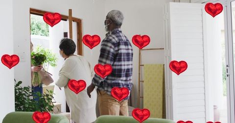 Seniors Greeting and Connecting Engaged with Nature