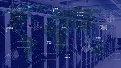 Global Data Processing with World Map and Servers Connectivity