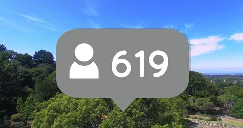 Social Media Engagement Over Natural Landscape