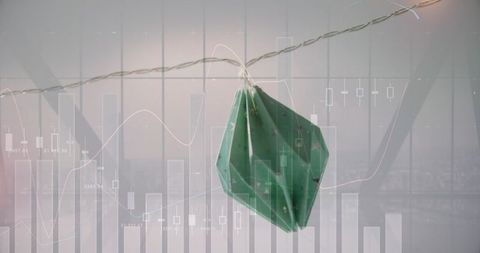 Data analytics overlay on decorative light garland