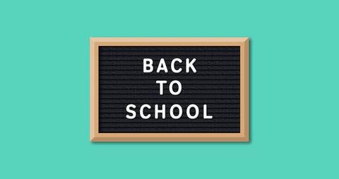 Back to School Concept on Letter Board over Green Background - Download Free Stock Images Pikwizard.com