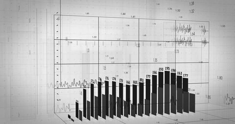digital data processing with abstract 3d graphs and charts - Download Free Stock Images Pikwizard.com