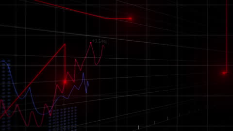 Digital Data Processing with Graph on Grid Background