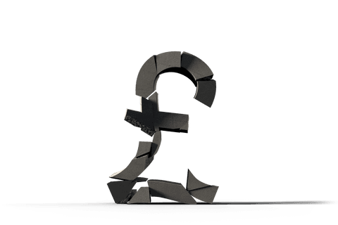 transparent cracked british pound symbol in 3d illustration - Download Free Stock Videos Pikwizard.com