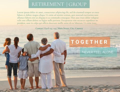 Serene Beach Sunset with Group Fostering Companionship