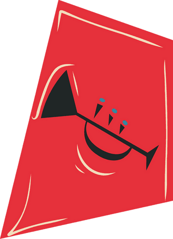 geometric red diamond grin on transparent background - Download Free Stock Videos Pikwizard.com