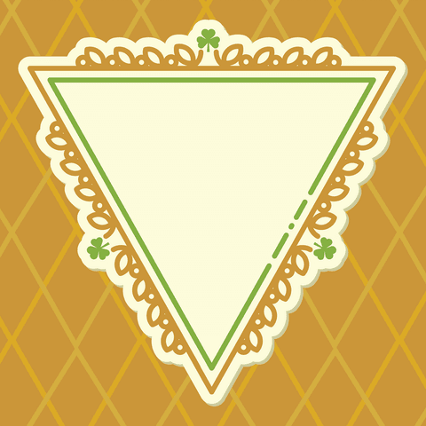 Decorative Triangular Frames with Clover Accents on Transparent Background - Download Free Stock Videos Pikwizard.com