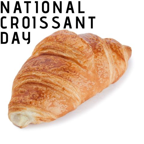 Golden Brown Croissant Celebrating National Croissant Day - Download Free Stock Templates Pikwizard.com