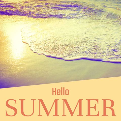 Sunny Summer Seaside Vibes with Relaxing Beach Waves - Download Free Stock Templates Pikwizard.com