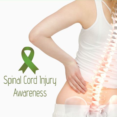 spinal cord injury awareness with green ribbon symbol - Download Free Stock Templates Pikwizard.com