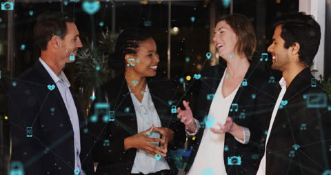 Diverse Team Engaging in Digital Network Concept