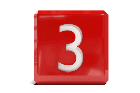 red transparent cube with number 3 on isolated background - Download Free Stock Videos Pikwizard.com
