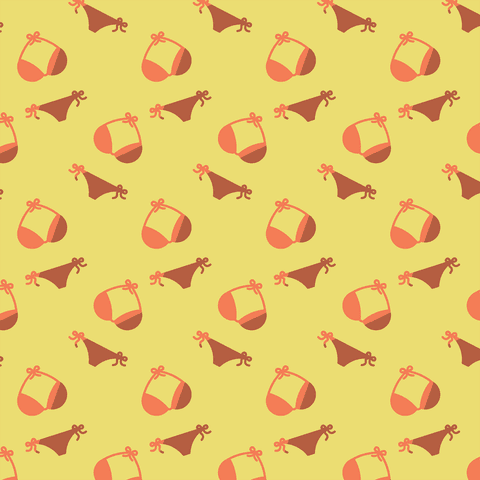 seamless pattern of orange and brown bikinis on transparent background - Download Free Stock Videos Pikwizard.com