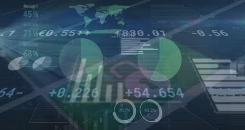 Abstract Financial Charts and Data Graphics