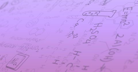 Chemical Formulas and Structures on Purple Background - Download Free Stock Images Pikwizard.com