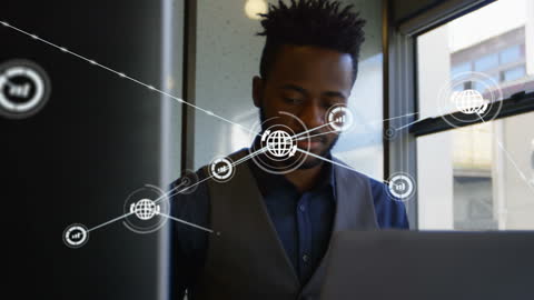 Businessman Engaging with Digital Network Applications