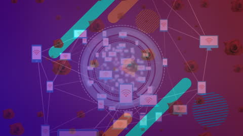 Digital Animation Brainstorming Global Connectivity Concept