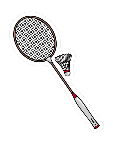 Badge Style Transparent Badminton Racket and Shuttlecock Illustration - Download Free Stock Videos Pikwizard.com