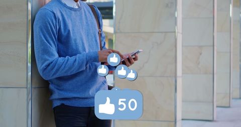 Businessman Gaining Social Media Likes on Smartphone - Download Free Stock Images Pikwizard.com