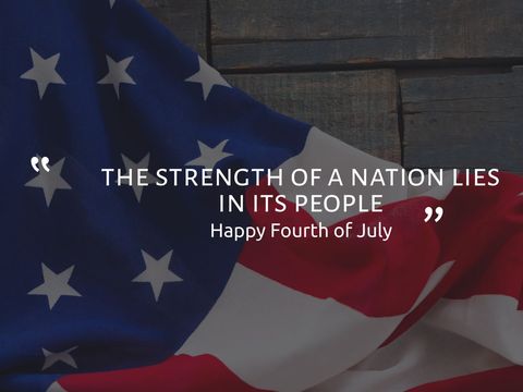 American Flag with Patriotic Quote Celebrating Independence Day - Download Free Stock Templates Pikwizard.com