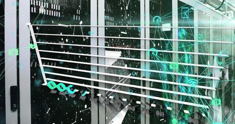 Futuristic Data Processing over Computer Servers with Global Networks - Download Free Stock Images Pikwizard.com