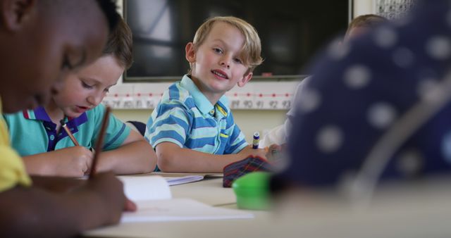 Diverse Group of Young Children Participating in Classroom Activities - Download Free Stock Images Pikwizard.com