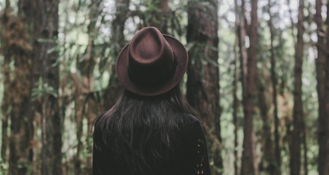 Woman Silhouette in forest - Download Free Stock Photos Pikwizard.com
