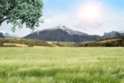 transparent sky over green field with mountain view - Download Free Stock Videos Pikwizard.com