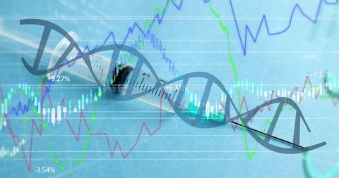 Dna strand fusion with vaccine data analytics visualization
