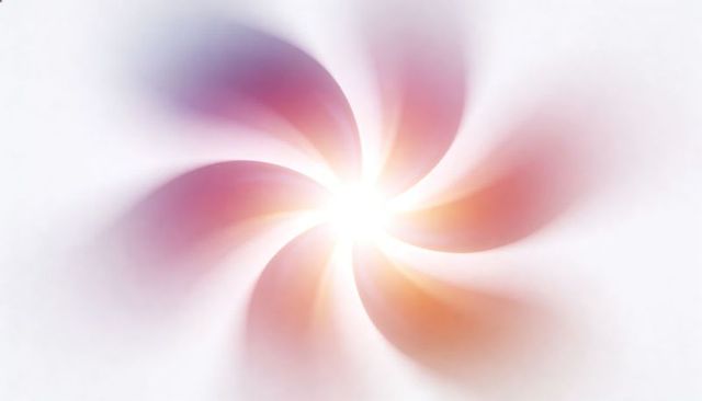 Radiating pastel swirl emitting luminous core and soft halo dreamy gradient background