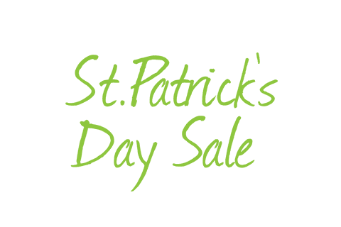 Handwritten St. Patrick's Day Sale Text on Transparent Background