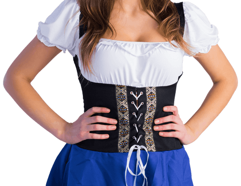 Bavarian oktoberfest costume with transparent background