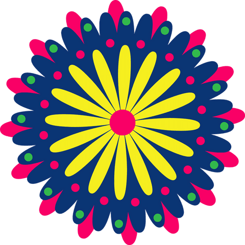 vibrant mandala pattern in yellow and blue on transparent background - Download Free Stock Videos Pikwizard.com