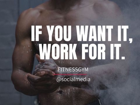 Motivational Fitness Poster Featuring Tonal Athlete with Chalky Hands