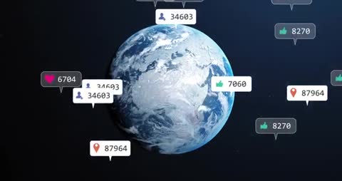 Spinning Earth with Interactive Social Media Indicators