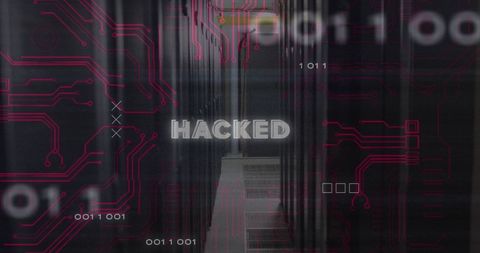 digital security concept with hacked warning amidst data codes - Download Free Stock Images Pikwizard.com