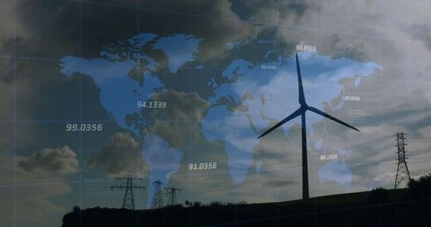 Global Energy Solutions with Wind Turbines and Technological Interface