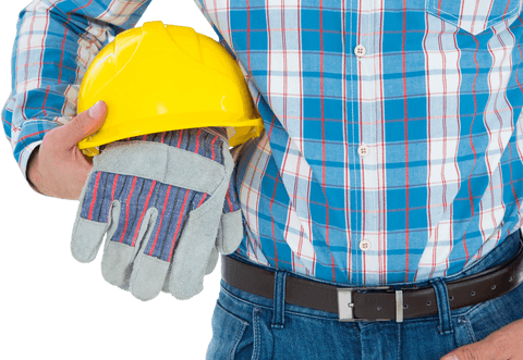 transparent image construction worker holding hard hat and gloves - Download Free Stock Videos Pikwizard.com