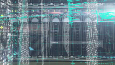 Digital Futuristic Data Process on Computer Servers